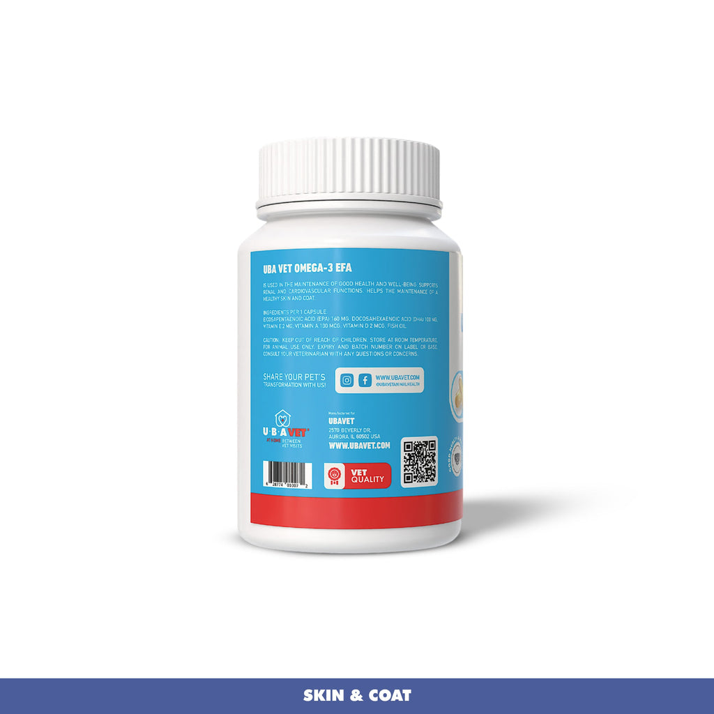 Omega-3 Fish Oil Capsules for Dogs & Cats, 1000 mg, 120 Softgels