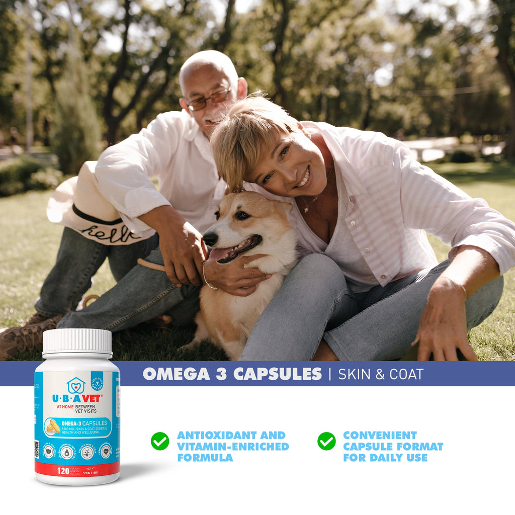 Omega-3 Fish Oil Capsules for Dogs & Cats, 1000 mg, 120 Softgels