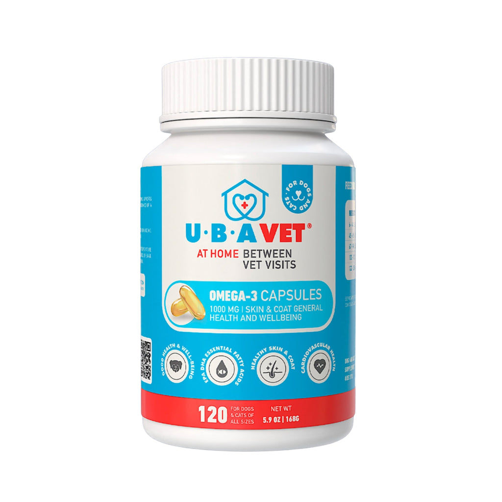 Omega-3 Fish Oil Capsules for Dogs & Cats, 1000 mg, 120 Softgels