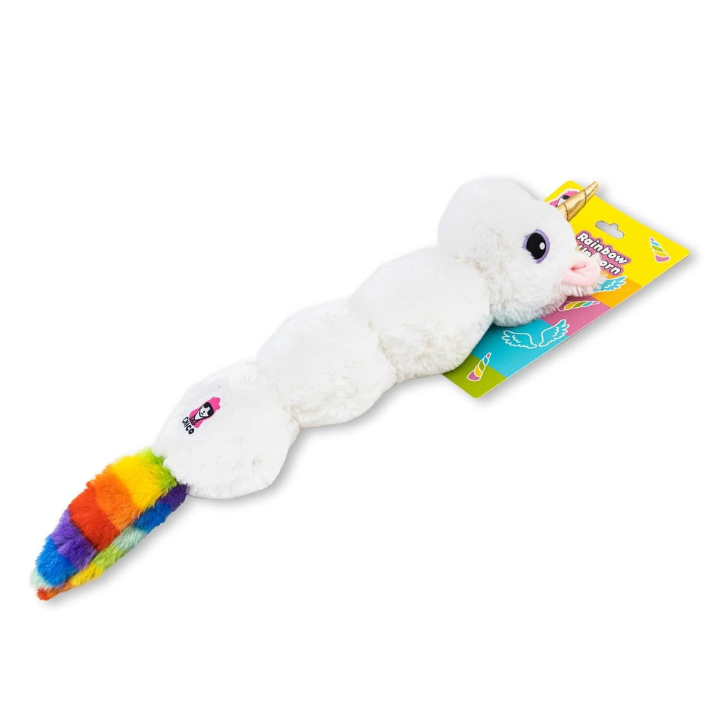 Magical Colorful Unicorn Plush Dog Toy for Medium to Large Dogs