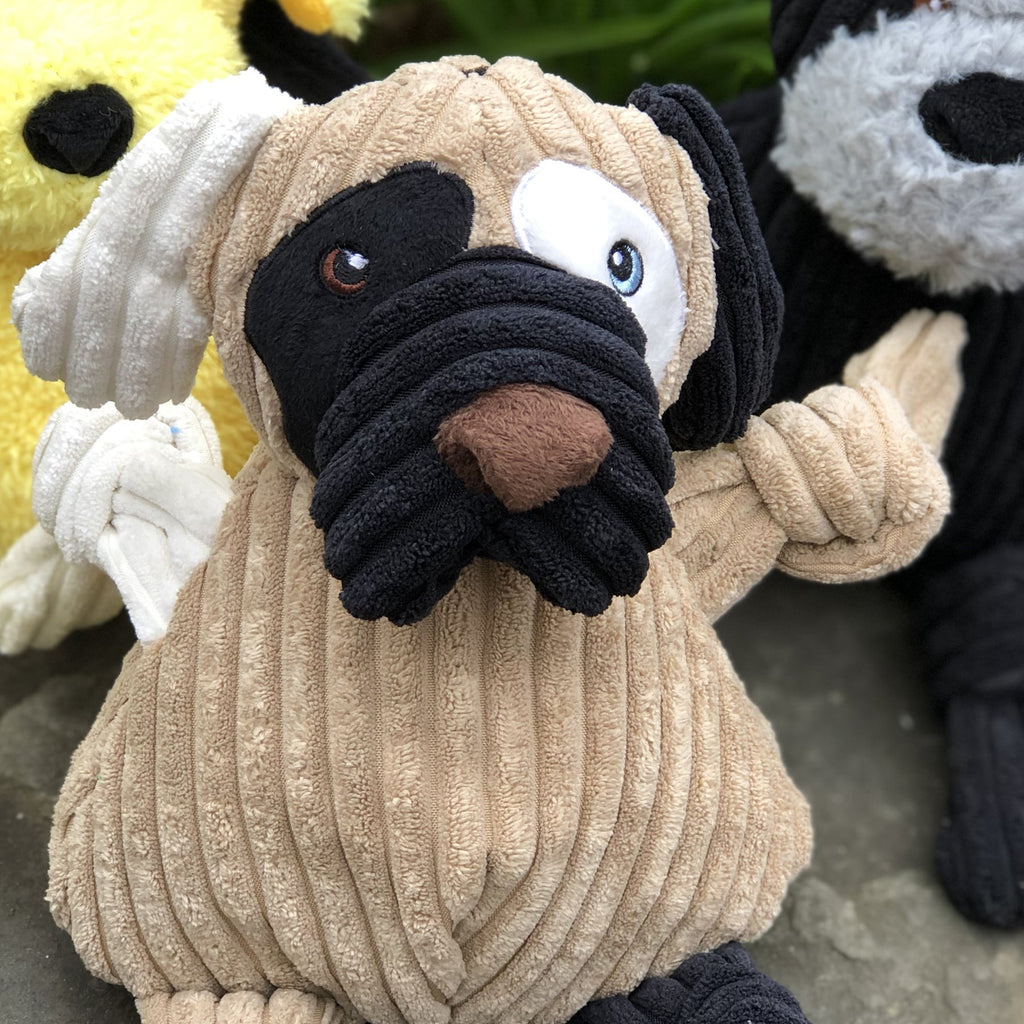 HuggleMutts Large Mixed-Breed Dog Toy with 5 Squeakers