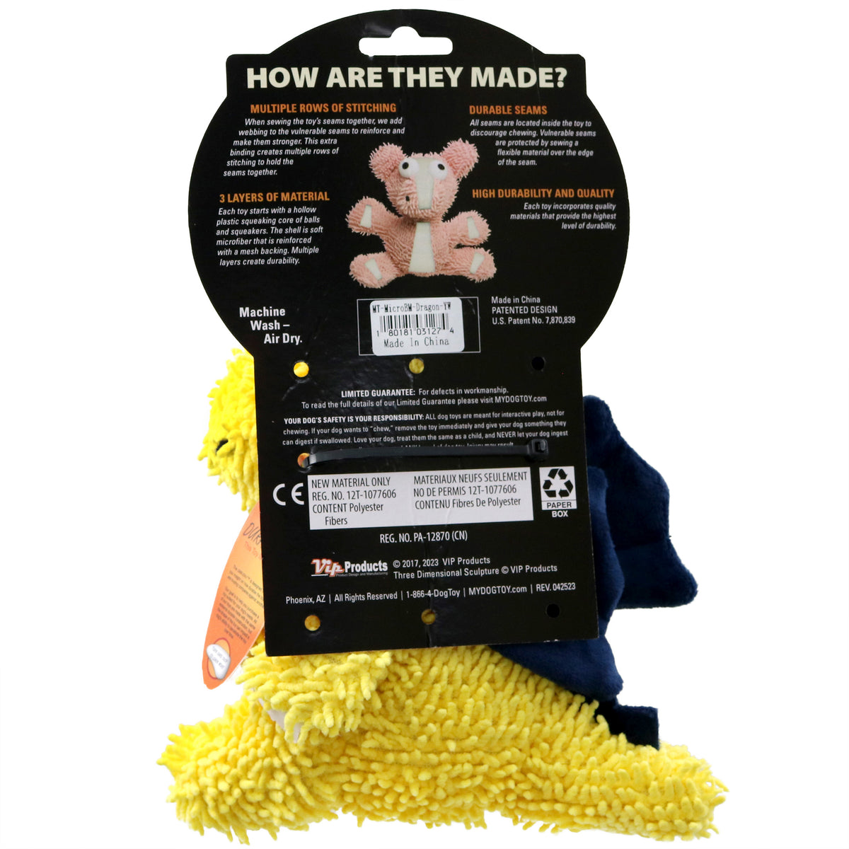 Mighty Microfiber Ball Med Dragon Yellow — packaging