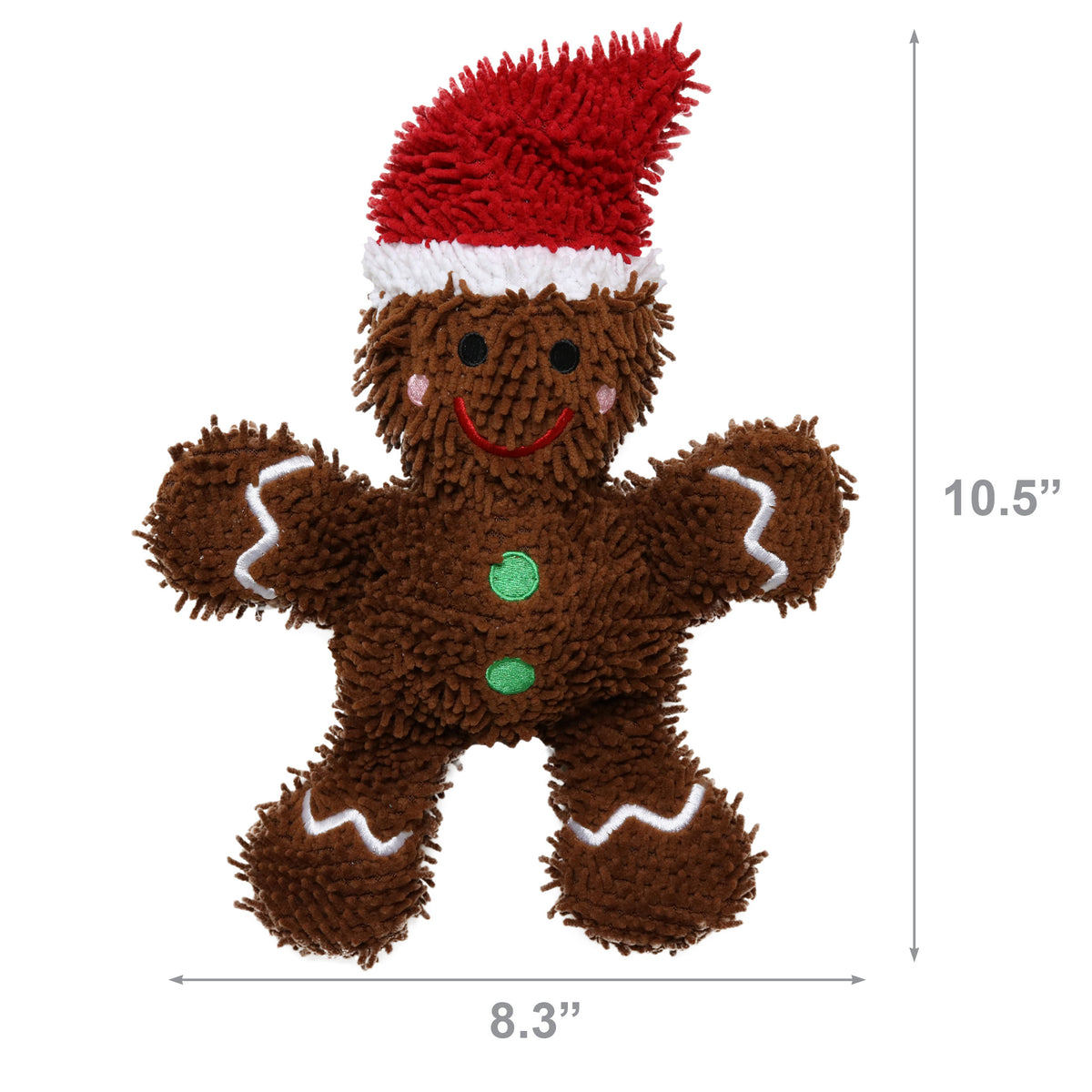 Mighty Microfiber Ball Med Gingerbread Man Hat — dimensions