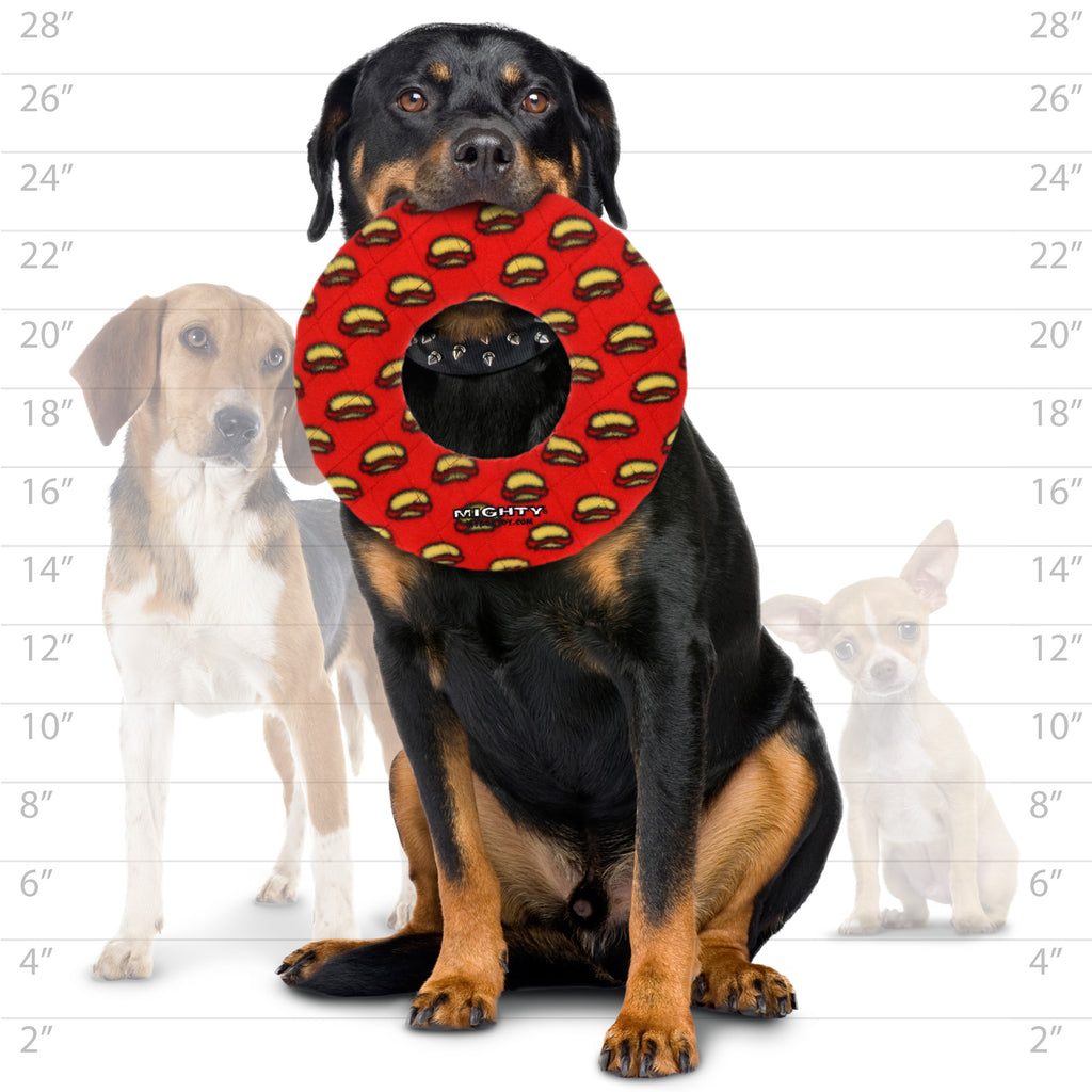 Mighty No Stuff Ring Red — dog size guide