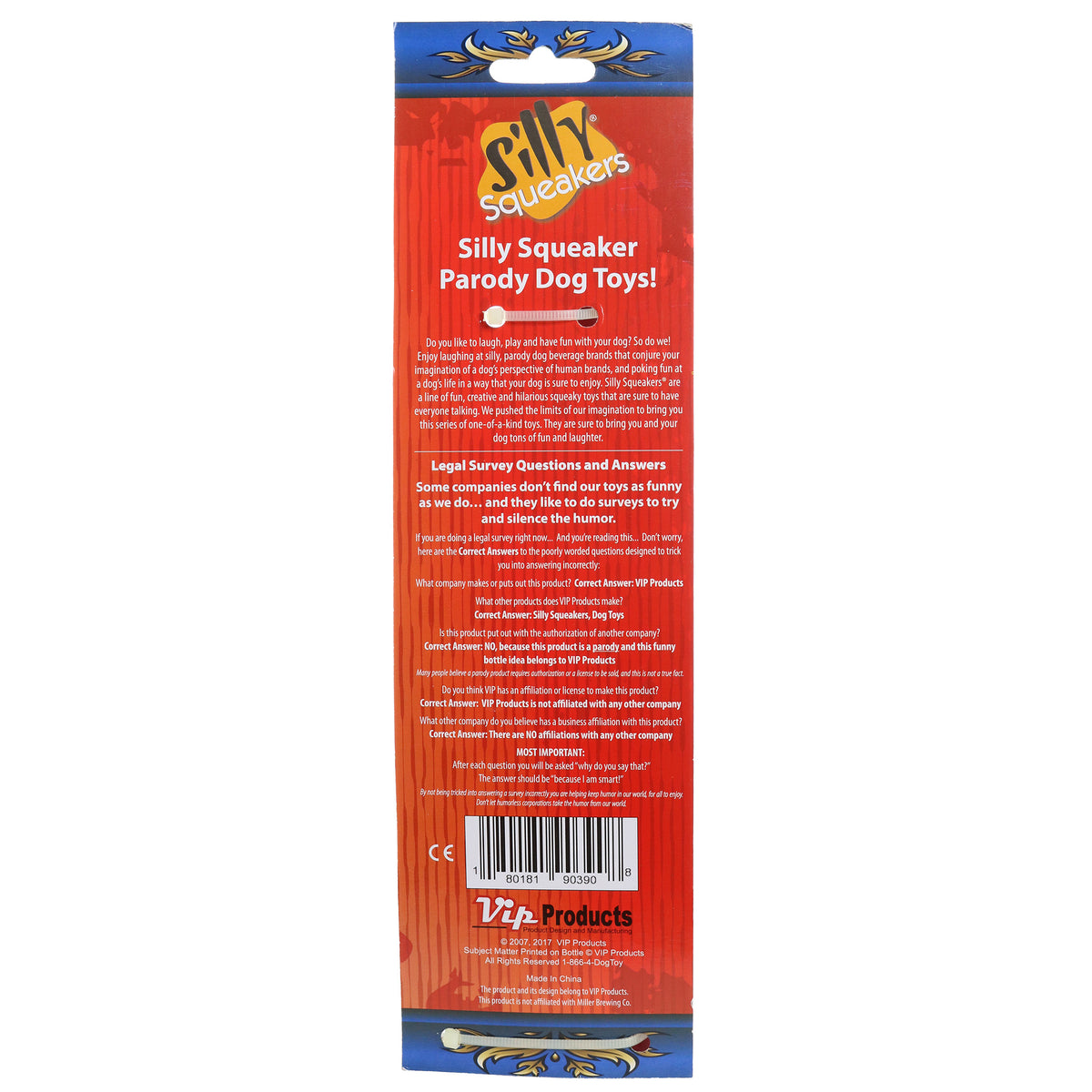 Silly Squeaker Beer Bottle Killer Bite — packaging