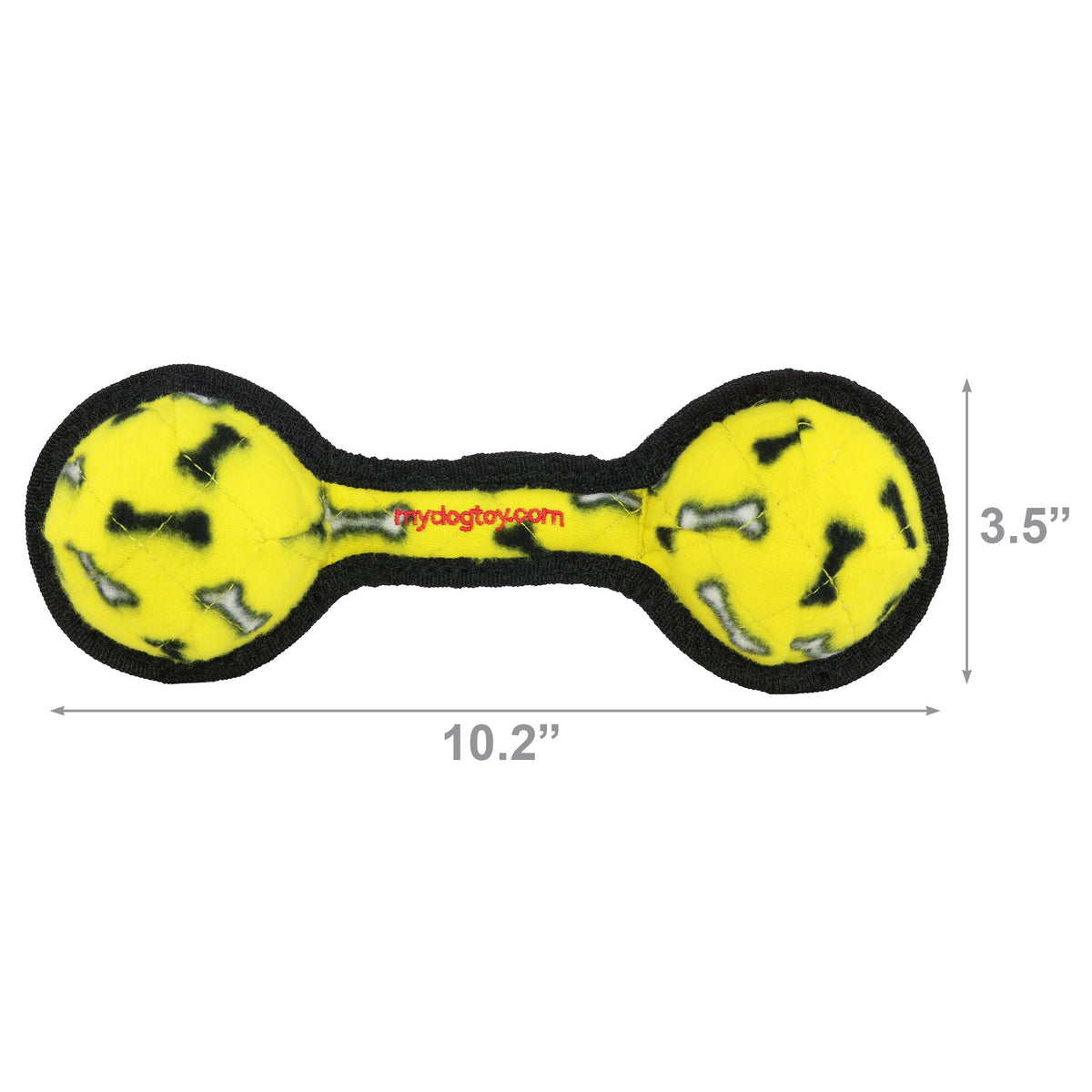 Tuffy Jr 2 Ball Tug Yellow Bone — dimensions