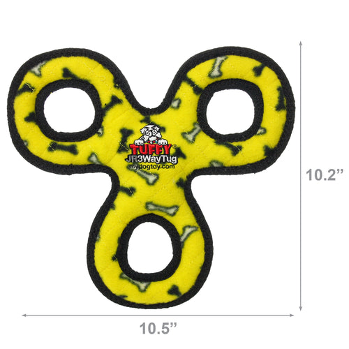 Tuffy Jr 3WayTug Yellow Bone — dimensions