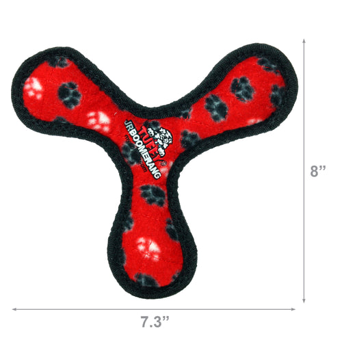 Tuffy Jr Boomerang Red Paw — dimensions