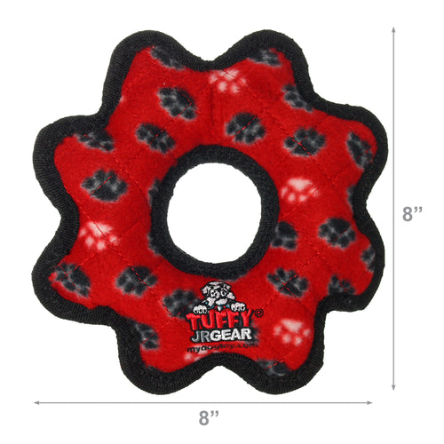 Tuffy Jr Gear Ring Red Paw — dimensions