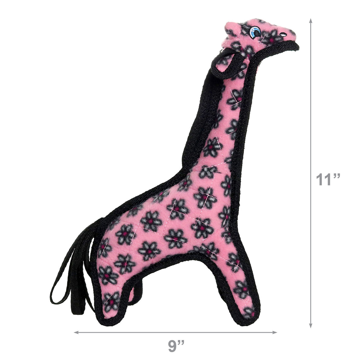 Tuffy Jr Zoo Giraffe Pink — dimensions