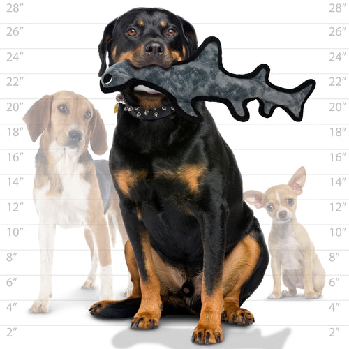 Tuffy Ocean Creature Hammerhead — dog size guide