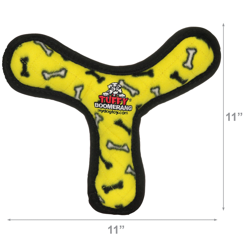 Tuffy Ultimate Boomerang Yellow Bone — dimensions