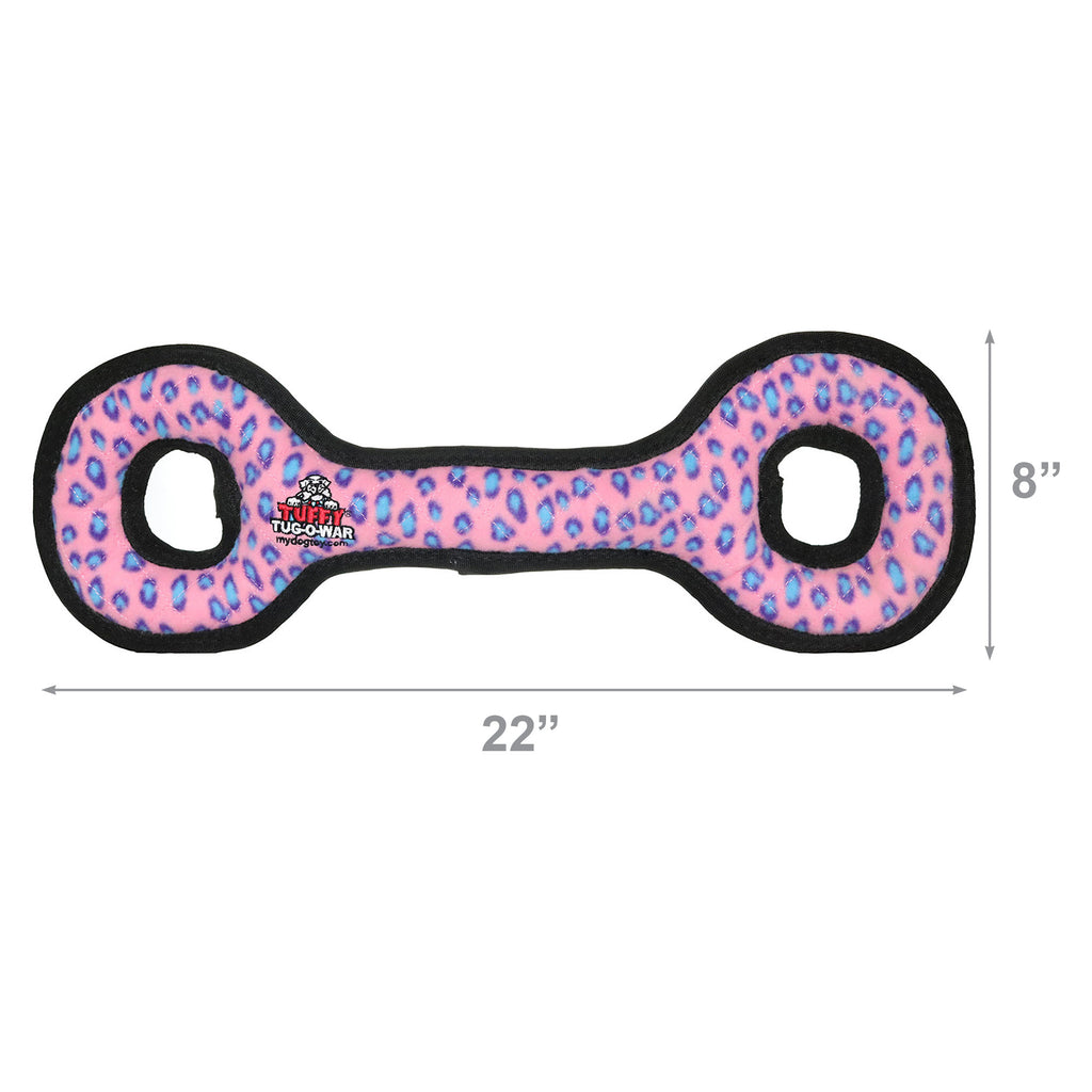 Tuffy Ultimate Tug-O-War Pink Leopard — dimensions