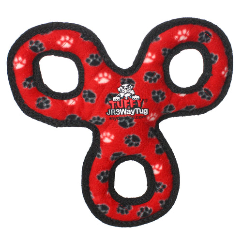 Tuffy Jr 3WayTug Red Paw