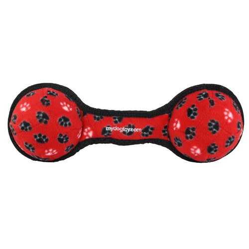 Tuffy Ultimate 2 Ball Tug Red Paw