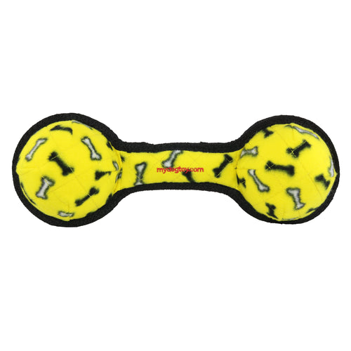 Tuffy Ultimate 2 Ball Tug Yellow Bone