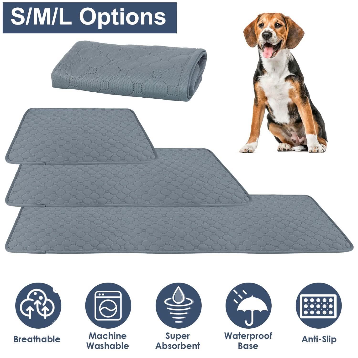 Reusable Dog Pee Pad with Four-Layer Absorbent Protection