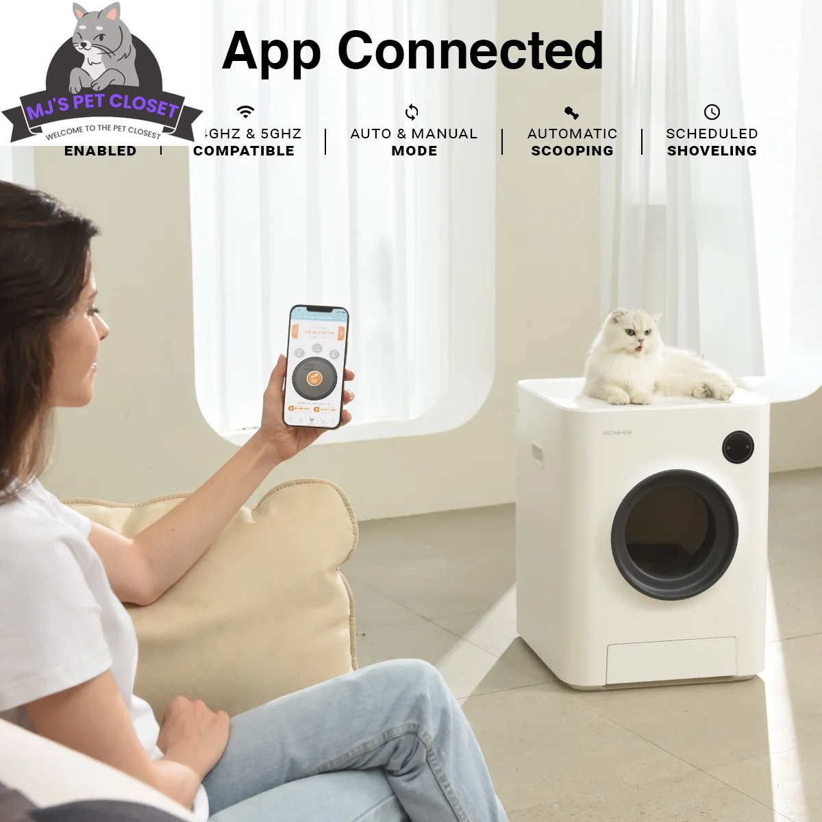 Purrclean Self-Cleaning Automatic Cat Litter Box with App Control