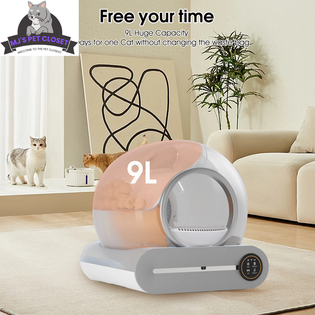 Self-Cleaning Cat Litter Box with App Control, 65L Capacity
