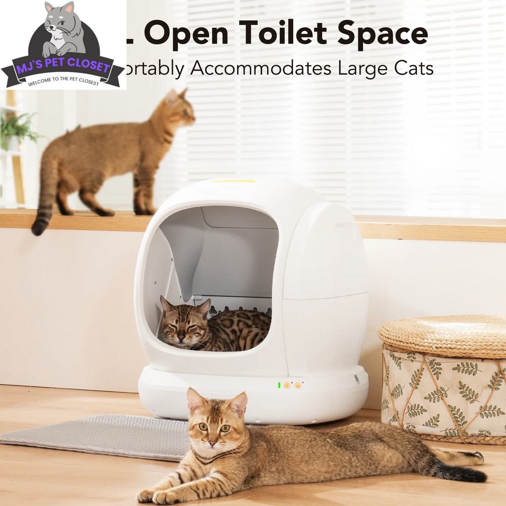Smart Automatic Self-Cleaning Cat Litter Box, 75L for Multi-Cat Homes