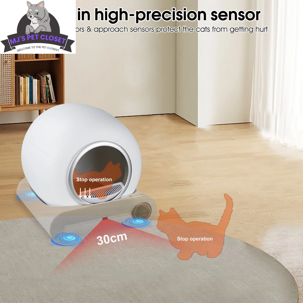 Self-Cleaning Cat Litter Box with App Control, 65L Capacity