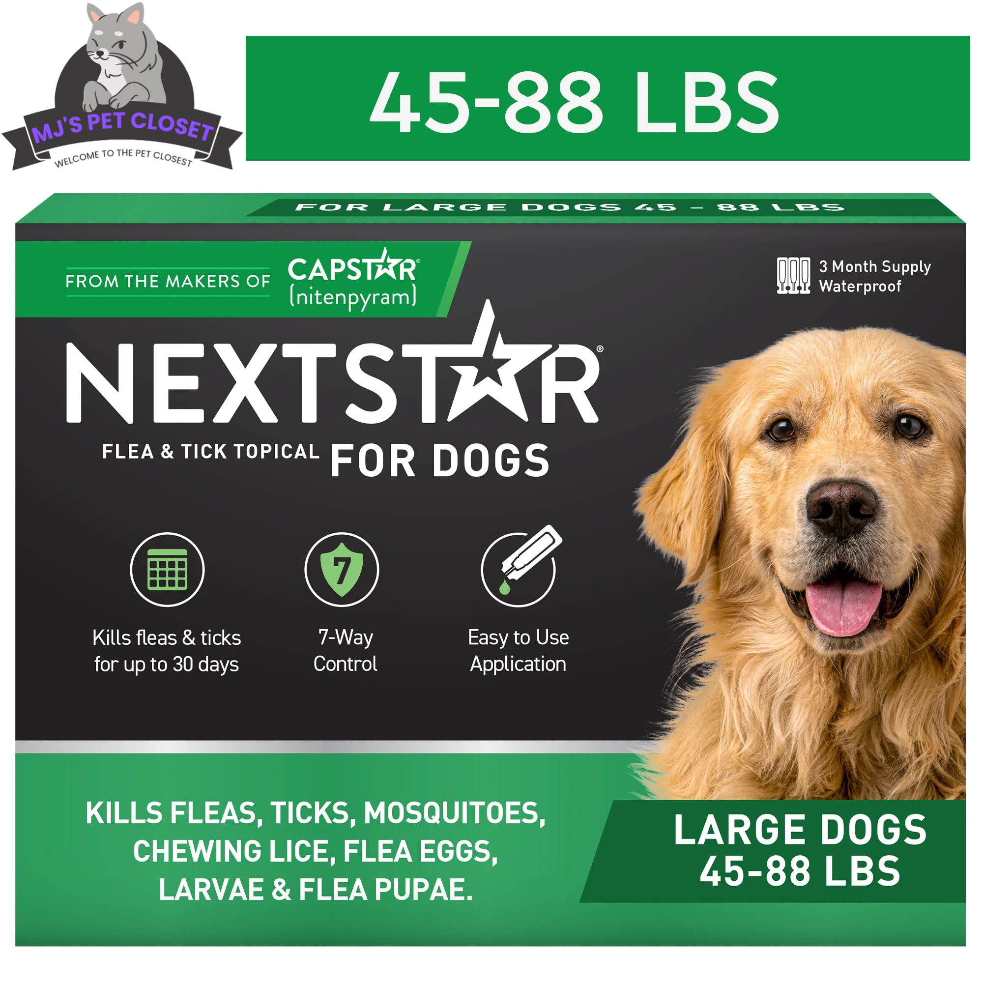 Monthly Topical Flea & Tick Treatment for Dogs