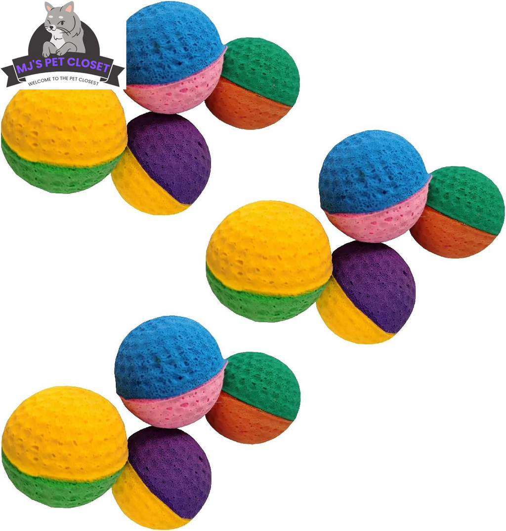 Mini Cat Foam Ball Toy, 1.6-Inch Soft Latex for Indoor Play