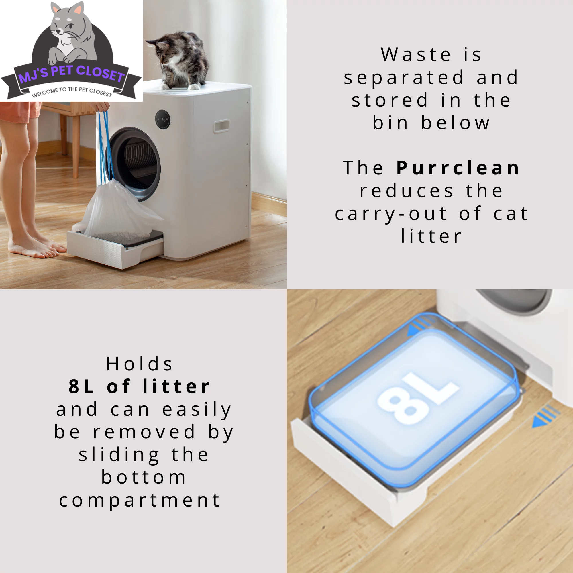 Purrclean Self-Cleaning Automatic Cat Litter Box with App Control