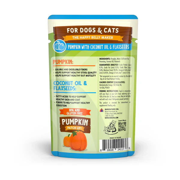 Pumpkin Digestive Supplement for Dogs & Cats with Coconut Oil & Flaxseed