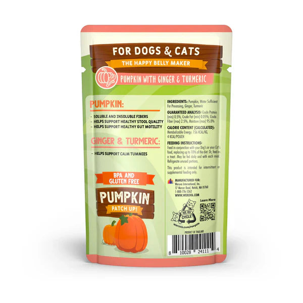 Pumpkin Digestive Supplement for Dogs & Cats with Ginger & Turmeric