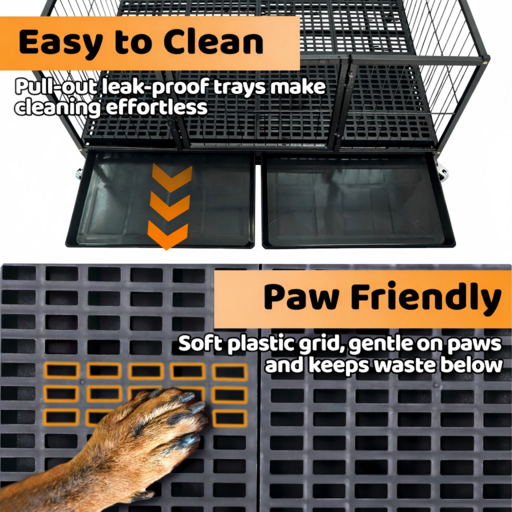 Whelping Pen with 360° Mesh Panels and Lockable Wheels