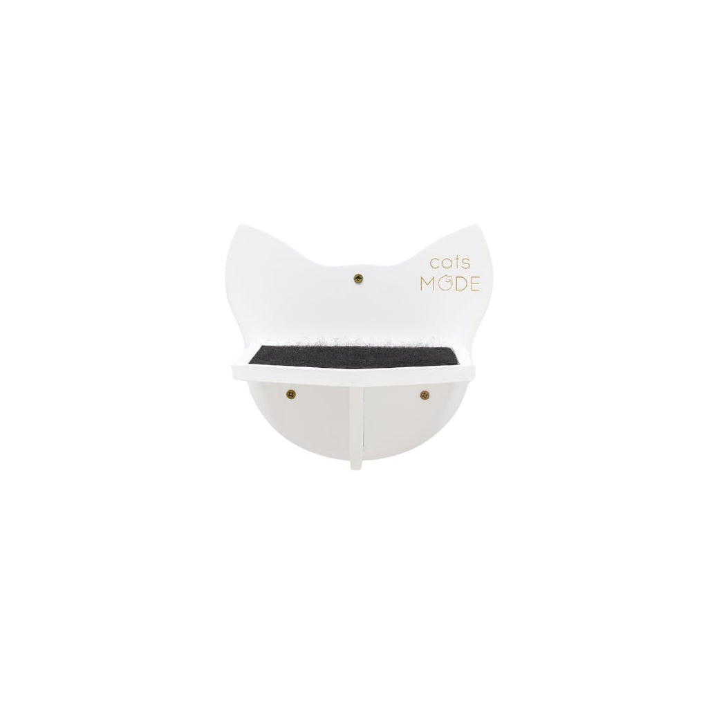 White Wall-Mounted Wooden Cat Steps