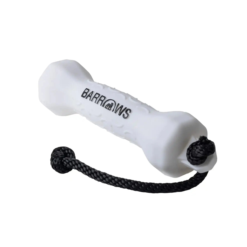 Barrows Outdoor White Dog Training Bumper with Throw Rope