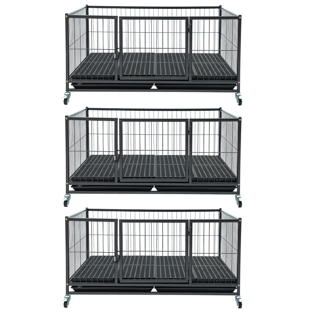 Whelping Pen with 360° Mesh Panels and Lockable Wheels