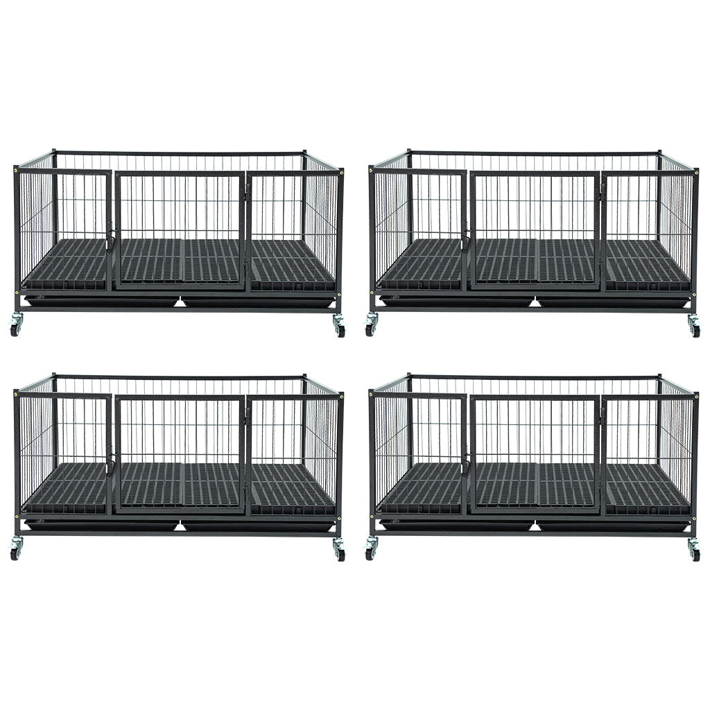 Whelping Pen with 360° Mesh Panels and Lockable Wheels