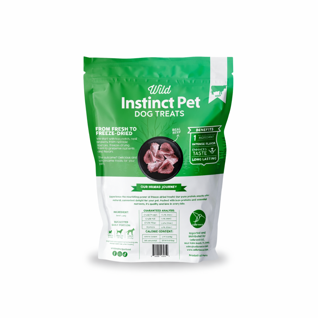 Freeze-Dried Beef Lung Dog Treats, Single Ingredient, 60g