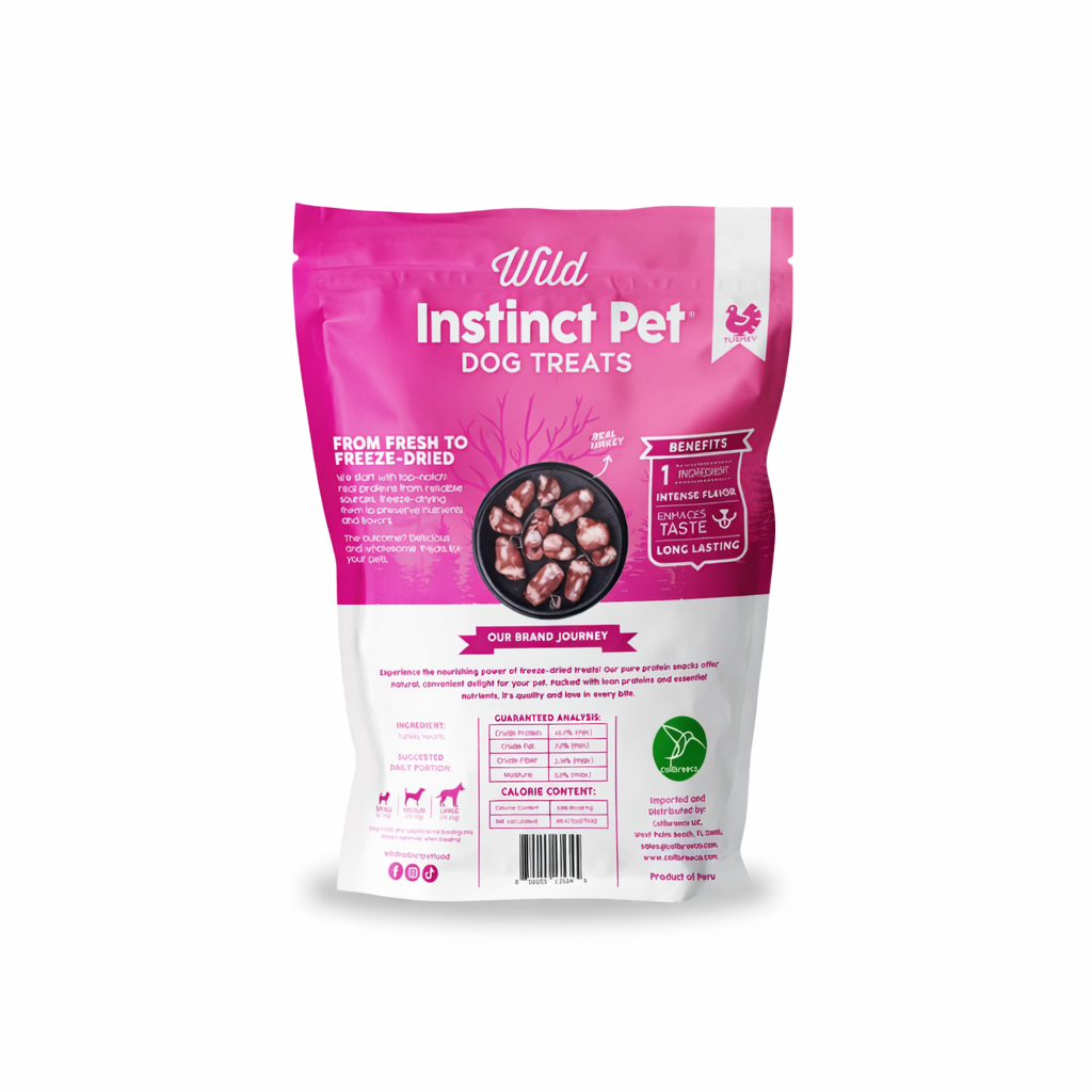 Freeze-Dried Turkey Heart Dog Treats, Single Ingredient, 2.1 oz