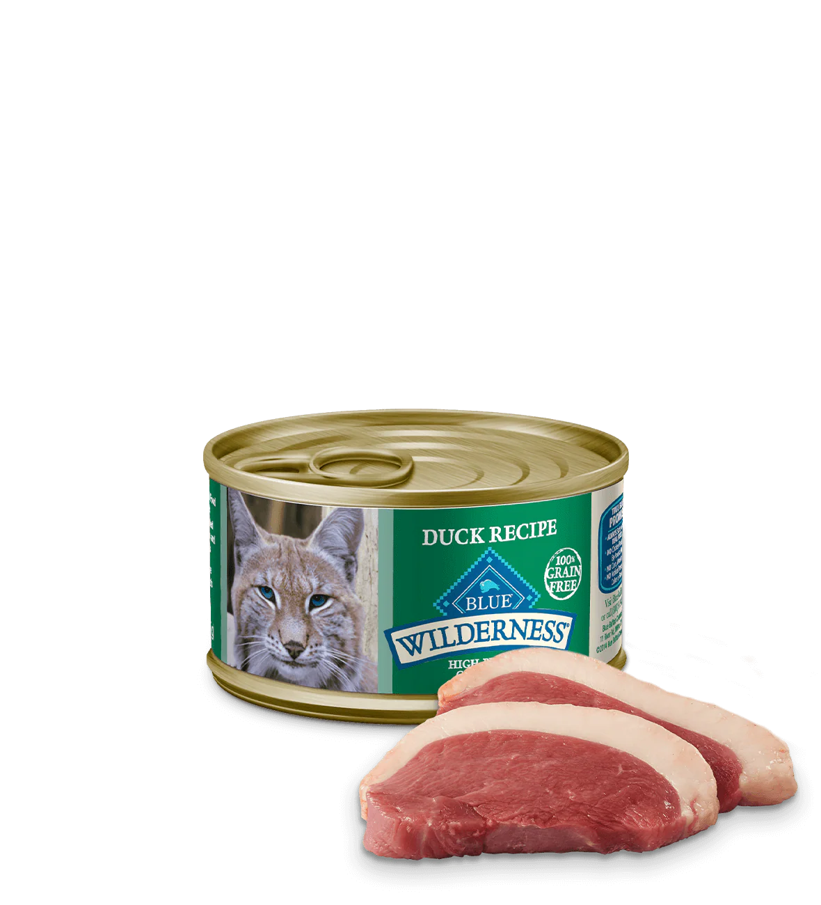 High-Protein Duck Recipe Cat Food with Flaxseed Meal