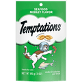 TEMPTATIONS Classic Seafood Cat Treats, Resealable Tub